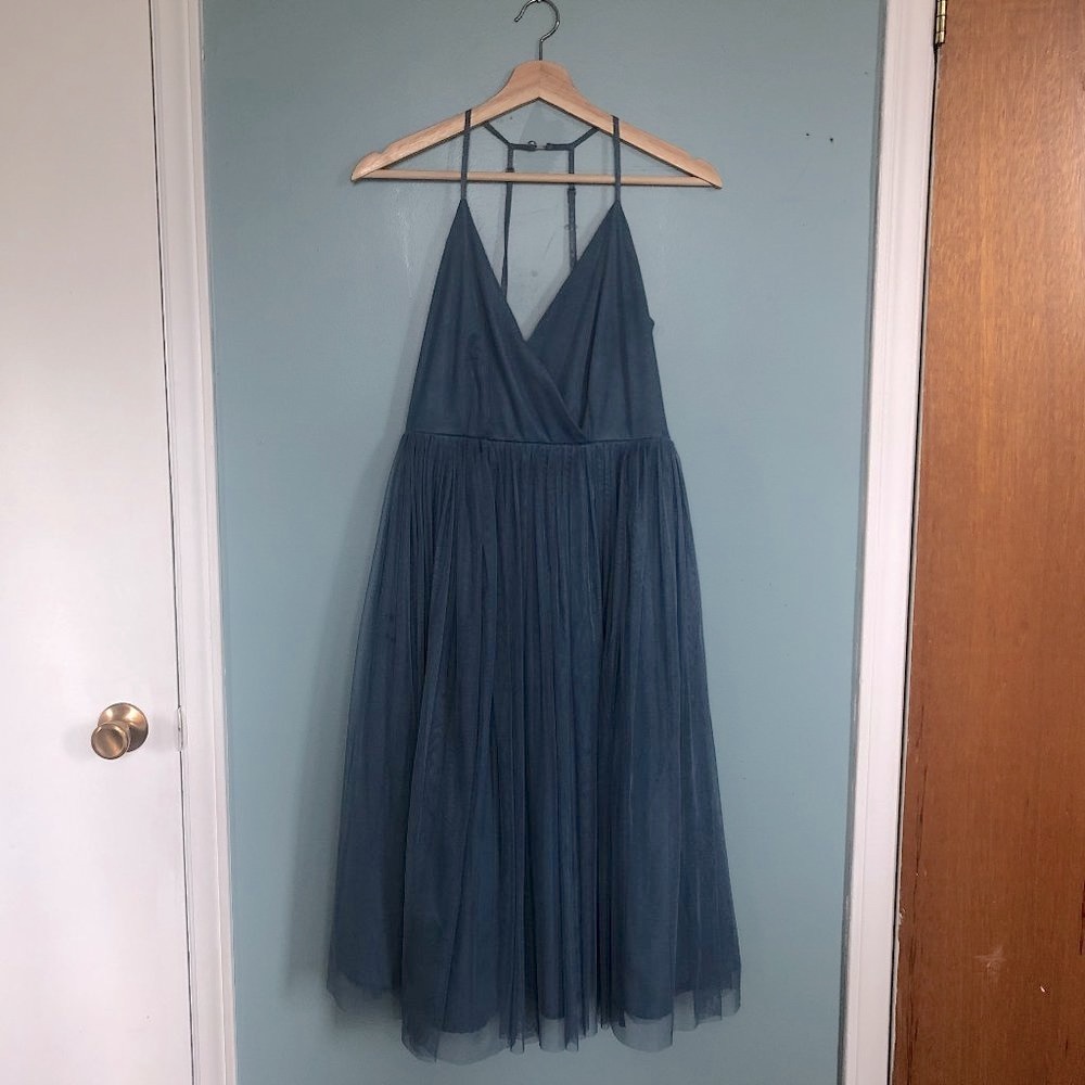 ✨SOLD✨ASOS Blue Tulle Midi Dress